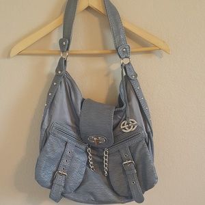 Blue shoulder purse